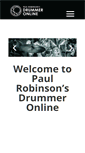 Mobile Screenshot of paulrobinsondrummeronline.com