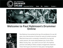 Tablet Screenshot of paulrobinsondrummeronline.com